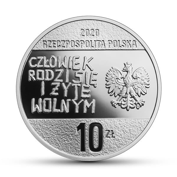 10 zł 40. rocznica powstania NSZZ „Solidarność”2020