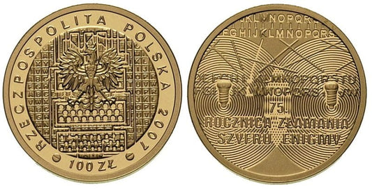 100 zł 75. rocznica złamania szyfru Enigmy 2007